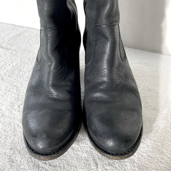 Frye Black Leather Jackie Button Short Western Style Boots Ankle Boots 7.5 - Picture 11 of 14